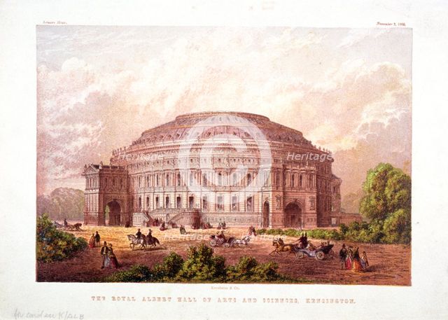 Albert Hall, Kensington, London, 1868. Artist: Kronheim & Co