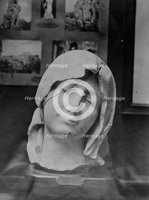 Albert - Head of Virgin in Notre Dame de Brebieres Church, 26 Aug 1918. Creator: Bain News Service.