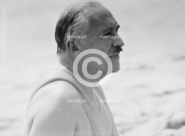 Albert Herter at the beach, between 1932 and 1942. Creator: Arnold Genthe.