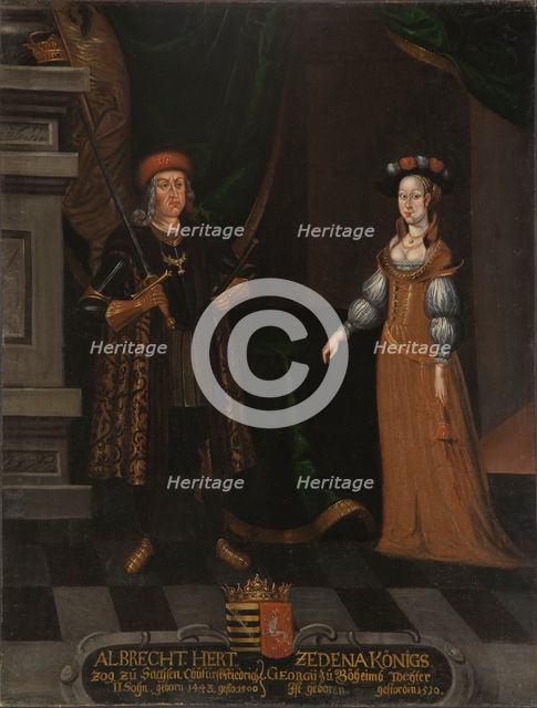 Albert III (1443-1500), Duke of Saxony and Sidonie of Podebrady (1449-1510).