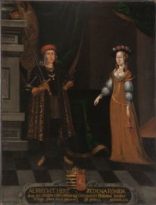 Albert III, 1443-1500, Duke of Saxony, Zedena, 1449-1510, Princess of Bohemia. Creator: Anon