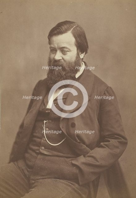 Albert Patin de la Fizelière, homme de lettres, 1860-1861. Creator: Nadar.