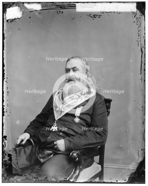 Albert Pike, between 1865 and 1880. Creator: Unknown.