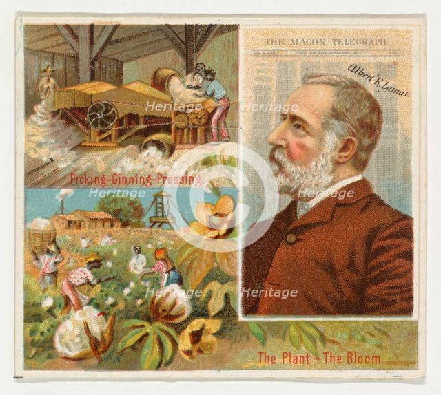 Albert R. Lamar, The Macon Telegraph, from the American Editors series (N35) for Allen & G..., 1887. Creator: Allen & Ginter.