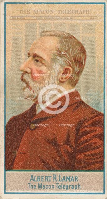 Albert R. Lamar, The Macon Telegraph, from the American Editors series (N1) for Allen & Gi..., 1887. Creator: Allen & Ginter.