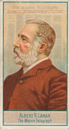 Albert R. Lamar, The Macon Telegraph, from the American Editors series (N1) for Allen & Gi..., 1887. Creator: Allen & Ginter