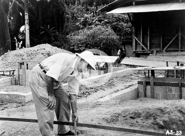 Albert Schweitzer, medical missionary, 1957. Artist: Unknown
