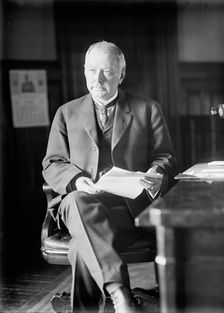 Albert Sidney Burleson, Rep. from Texas - At Desk, Post Office Department, 1913. Creator: Harris & Ewing