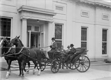 Albert Sidney Burleson, Rep. from Texas - In Carriage, 1914. Creator: Harris & Ewing
