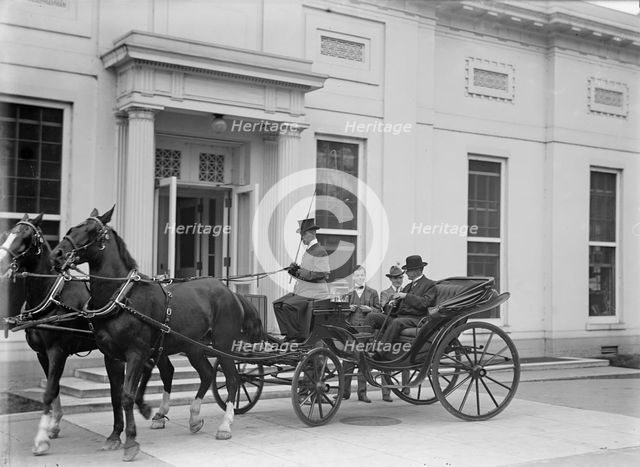 Albert Sidney Burleson, Rep. from Texas - In Carriage, 1914. Creator: Harris & Ewing.