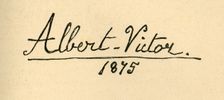 Albert Victor, 1875 - Signature (c1897). Creator: Unknown