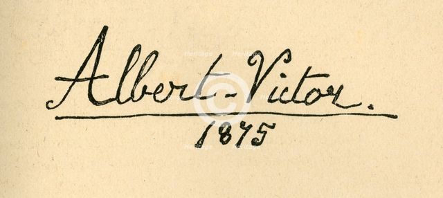 'Albert Victor, 1875 - Signature', (c1897). Creator: Unknown.