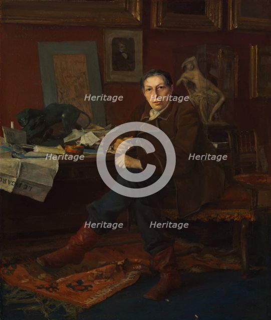 Albert Wolff in His Study, 1881. Creator: Jules Bastien-Lepage (French, 1848-1884).