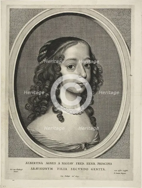 Albertine Agnes of Nassau, n.d. Creator: Cornelis de Visscher.