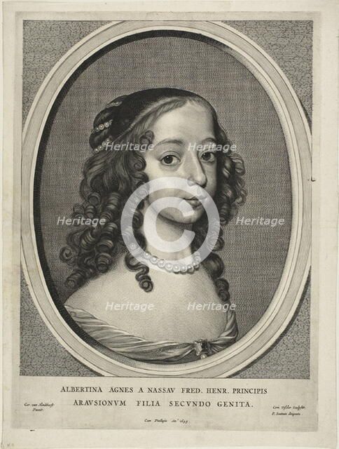 Albertine Agnes of Nassau, n.d. Creator: Cornelis de Visscher.