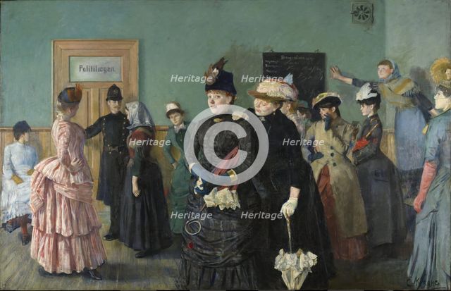 Albertine to See the Police Surgeon, Started 1885, ended 1887. Creator: Christian Krohg.