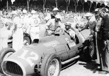 Alberto Ascari at the wheel of a 4.5 litre Ferrari, Indianapolis, 1952