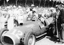 Alberto Ascari at the wheel of a 4.5 litre Ferrari, Indianapolis, 1952