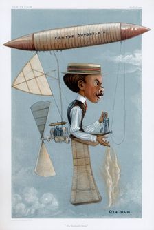 Alberto Santos-Dumont, Brazilian aviation pioneer, 1901. Creator: George Hum