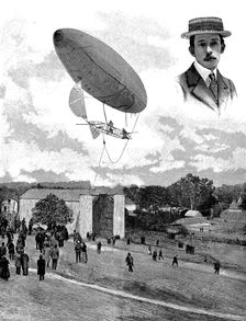 Alberto Santos-Dumont, Brazilian aviation pioneer, 1901