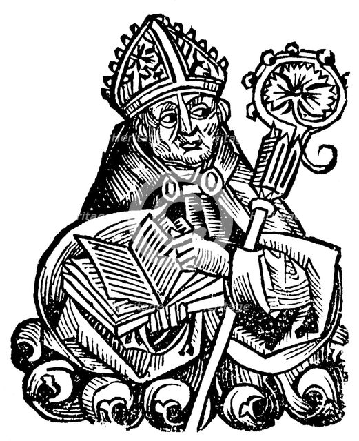Albertus Magnus (c1200-1280) German-born Dominican friar, 1493. Artist: Unknown