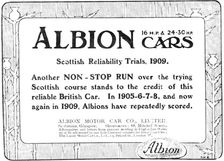 Albion Cars, 1909. Creator: Unknown