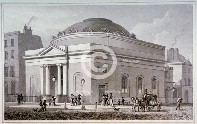 Albion Chapel, London, c1827.                                               Artist: Thomas Hosmer Shepherd