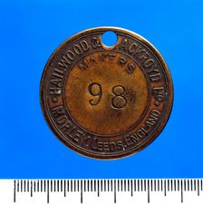 Albion Colliery, check (brass), c1940s. Creator: Unknown