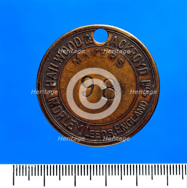 Albion Colliery, check (brass), c1940s. Creator: Unknown.
