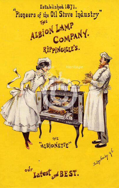 Albion Lamp Company - 'Albionette' oil stove, 19th century. Artist: Unknown