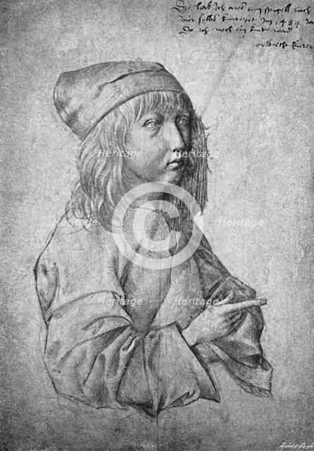 'Albrecht Durer at the age of thirteen. From a drawing by himself', 1484, (1906).  Artist: Albrecht Durer.