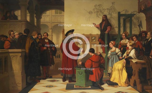 Albrecht Dürer Visited by Emperor Maximilian, 1870. Creator: Koller, Wilhelm (Guillaume) (1829-1884).