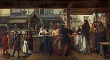 Albrecht Dürer Visiting Antwerp in 1520, 1855. Creator: Jan August Hendrik Leys