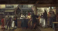 Albrecht Dürer visiting Antwerp in 1520, 1855. Creator: Jan August Hendrik Leys