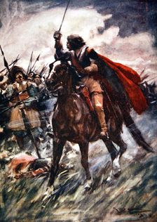 Albrecht von Wallenstein at the Battle of Lutzen, 1632 (1913). Artist: Arthur C Michael