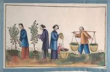Album Containing Twelve Paintings of People Making Silk, 19th century. Creator: Unknown