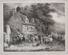 Album of 1829: Souvenir of Normandy, 1828. Creator: Joseph-Louis-Hippolyte Bellangé (French, 1800-1866); Gihaut frères éditeurs, boulevard des Italiens, No. 5