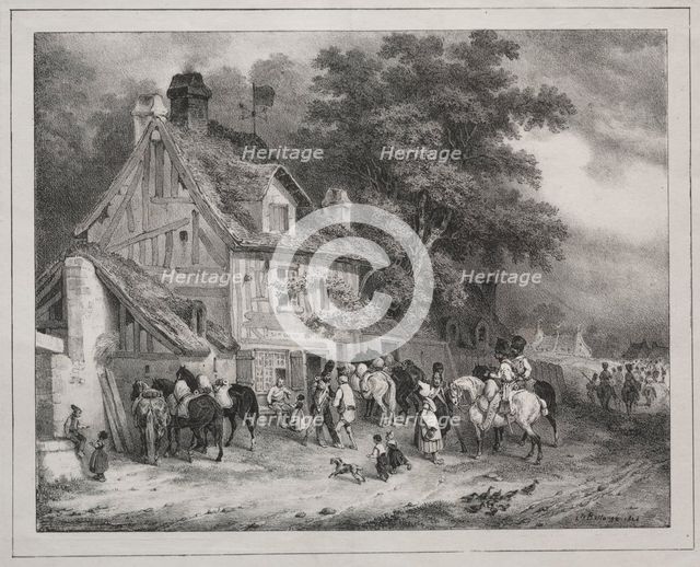 Album of 1829: Souvenir of Normandy, 1828. Creator: Joseph-Louis-Hippolyte Bellangé (French, 1800-1866); Gihaut frères éditeurs, boulevard des Italiens, No. 5.