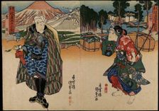 Album of 27 prints from the series "Pairings of Actors with the Fifty-three Stations..., 1839. Creator: Utagawa Kunisada