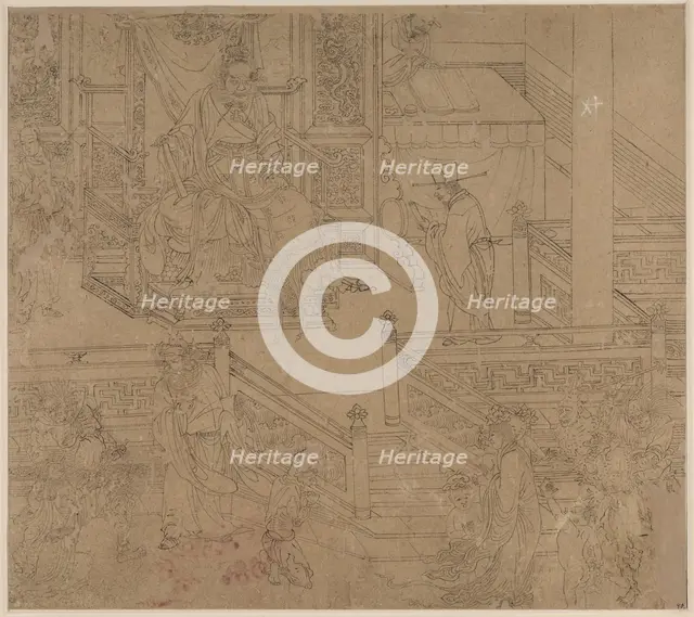 Album of Daoist and Buddhist Themes: Kings of Hells: Leaf 40, 1200s. Creator: Unknown.