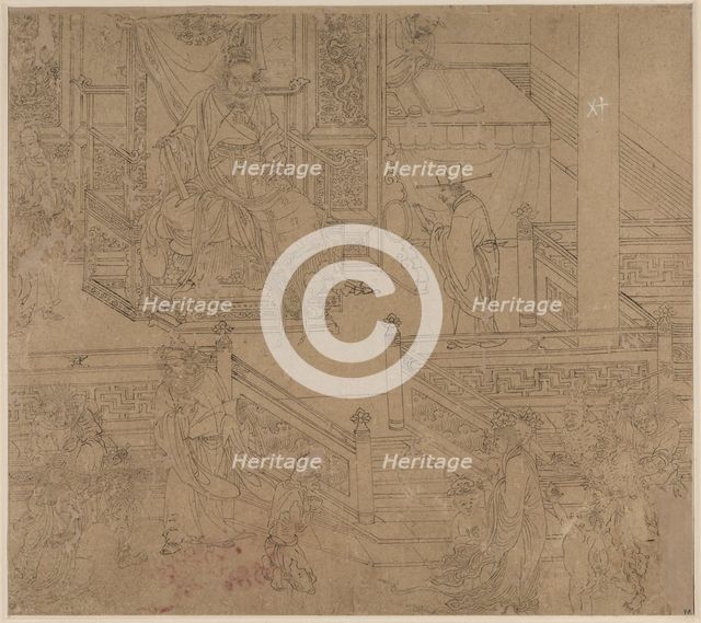 Album of Daoist and Buddhist Themes: Kings of Hells: Leaf 40, 1200s. Creator: Unknown.
