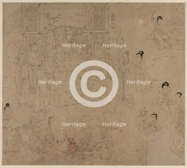 Album of Daoist and Buddhist Themes: Kings of Hells: Leaf 28, 1200s. Creator: Unknown.