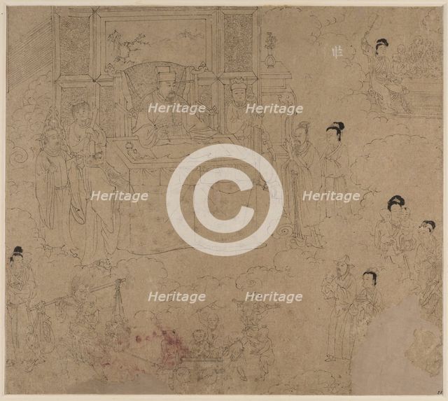 Album of Daoist and Buddhist Themes: Kings of Hells: Leaf 28, 1200s. Creator: Unknown.