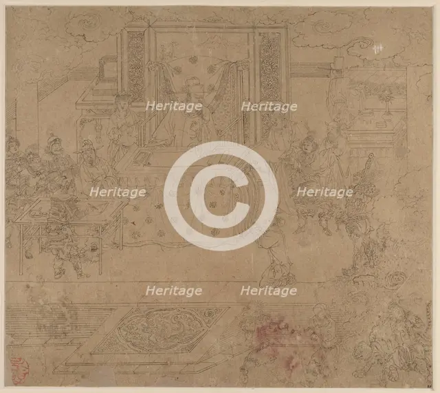 Album of Daoist and Buddhist Themes: Kings of Hells: Leaf 30, 1200s. Creator: Unknown.