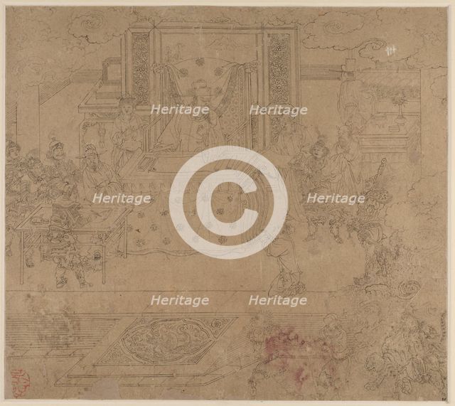 Album of Daoist and Buddhist Themes: Kings of Hells: Leaf 30, 1200s. Creator: Unknown.