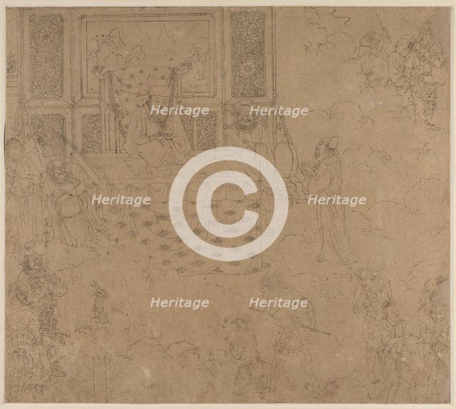 Album of Daoist and Buddhist Themes: Kings of Hells: Leaf 31, 1200s. Creator: Unknown.