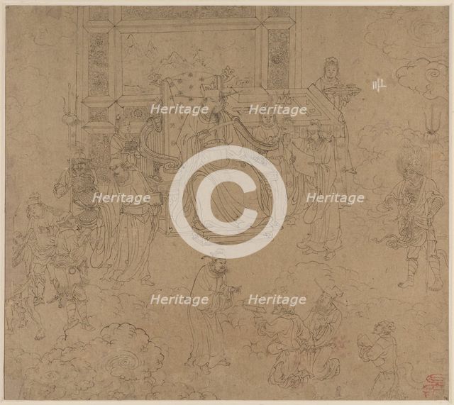 Album of Daoist and Buddhist Themes: Kings of Hells: Leaf 36, 1200s. Creator: Unknown.