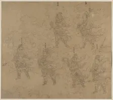 Album of Daoist and Buddhist Themes: Procession of Daoist Deities: Leaf 14, 1200s. Creator: Unknown