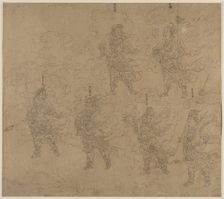 Album of Daoist and Buddhist Themes: Procession of Daoist Deities: Leaf 14, 1200s. Creator: Unknown