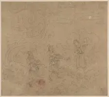 Album of Daoist and Buddhist Themes: Procession of Daoist Deities: Leaf 17, 1200s. Creator: Unknown